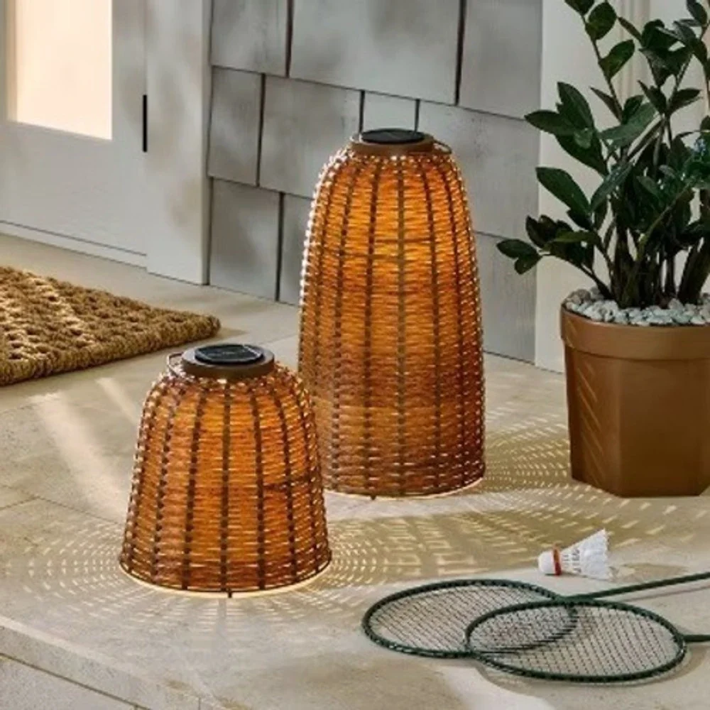 Woven Solar Lantern Tall - Hearth & Hand Magnolia, Target